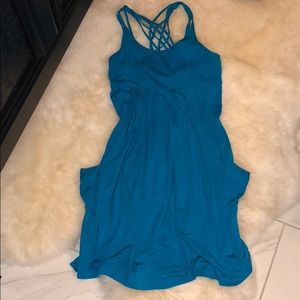 Turquoise Cross Back Calvin Klein dress